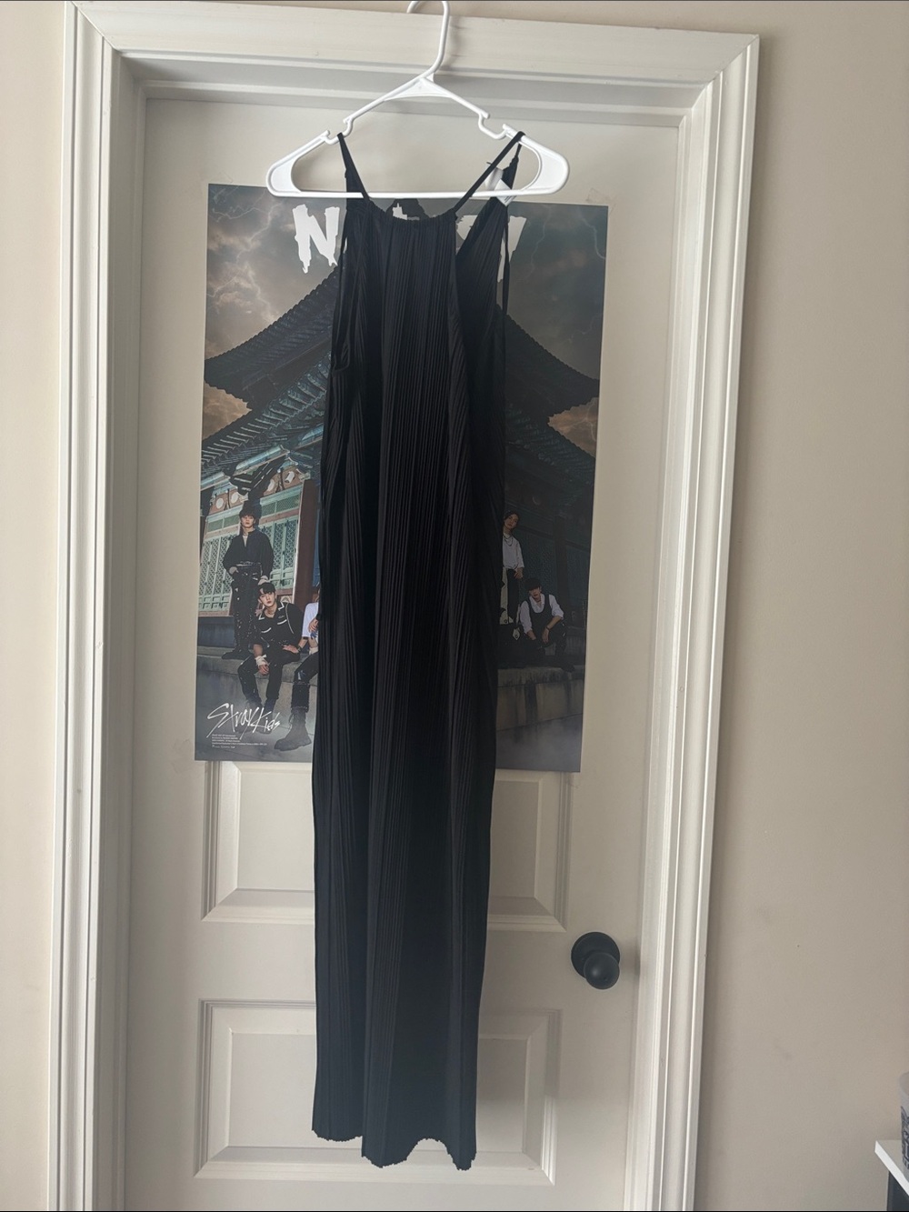 a new day Black Pleated Wide-Leg Jumpsuit with Spaghetti Straps